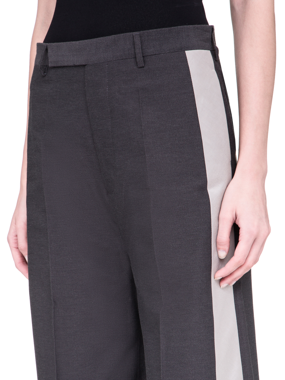 RICK OWENS SS19 BABEL LOOSE TUX TROUSERS IN BLUEJAY