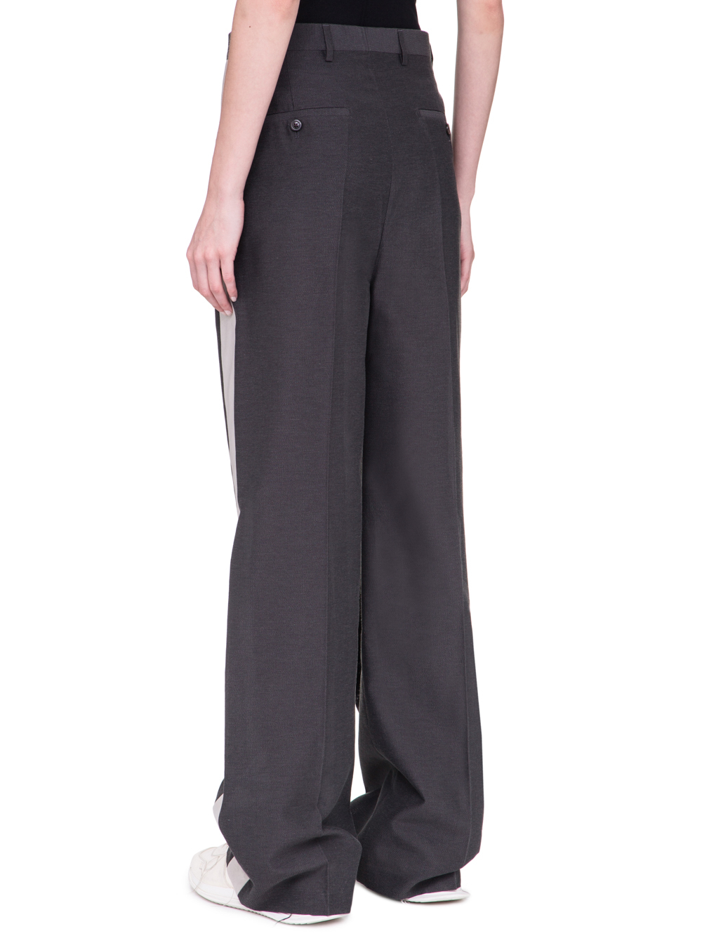 RICK OWENS SS19 BABEL LOOSE TUX TROUSERS IN BLUEJAY