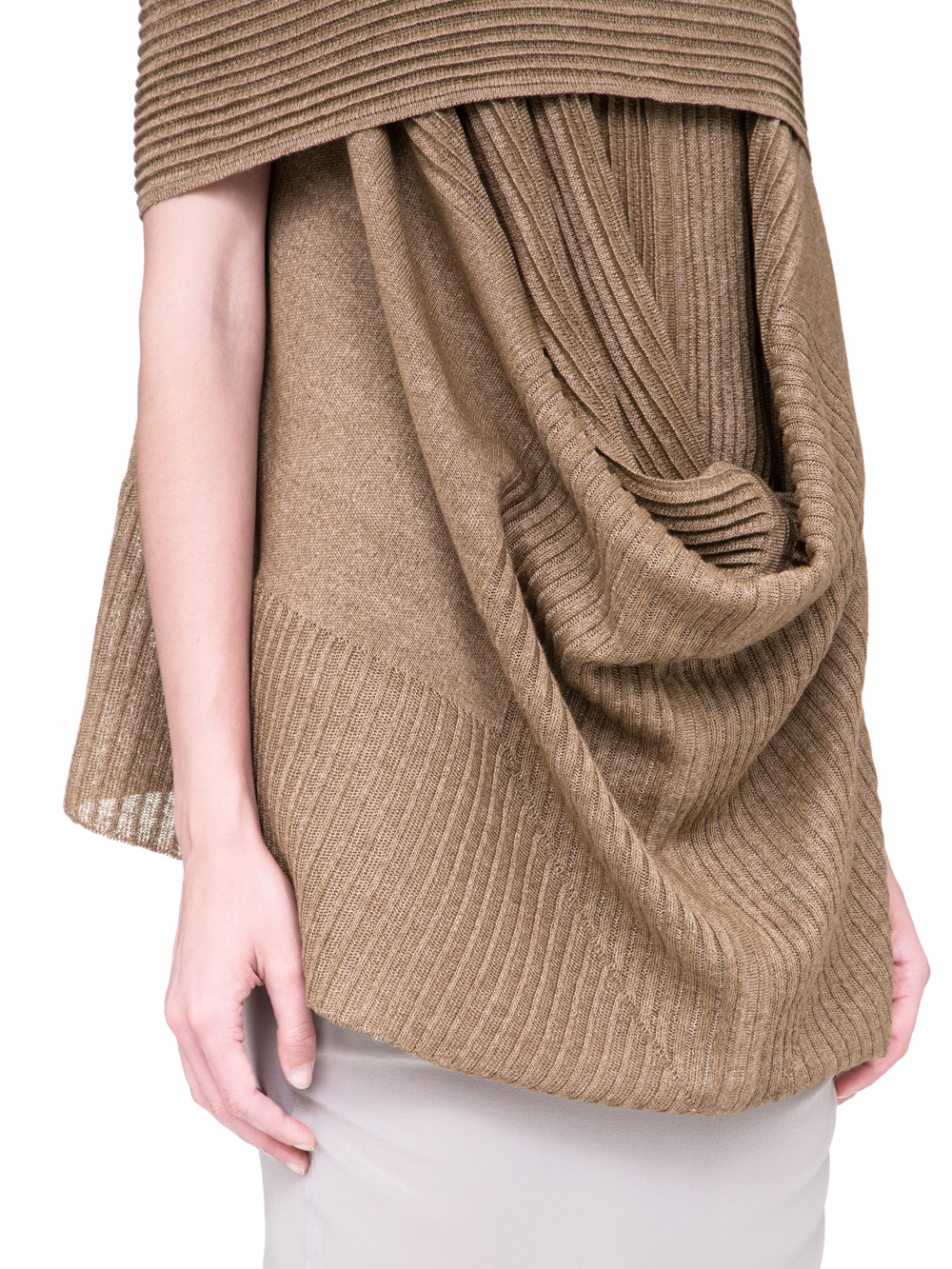 RICK OWENS SS19 BABEL SLEEVELESS SEAHORSE TOP IN GOLD