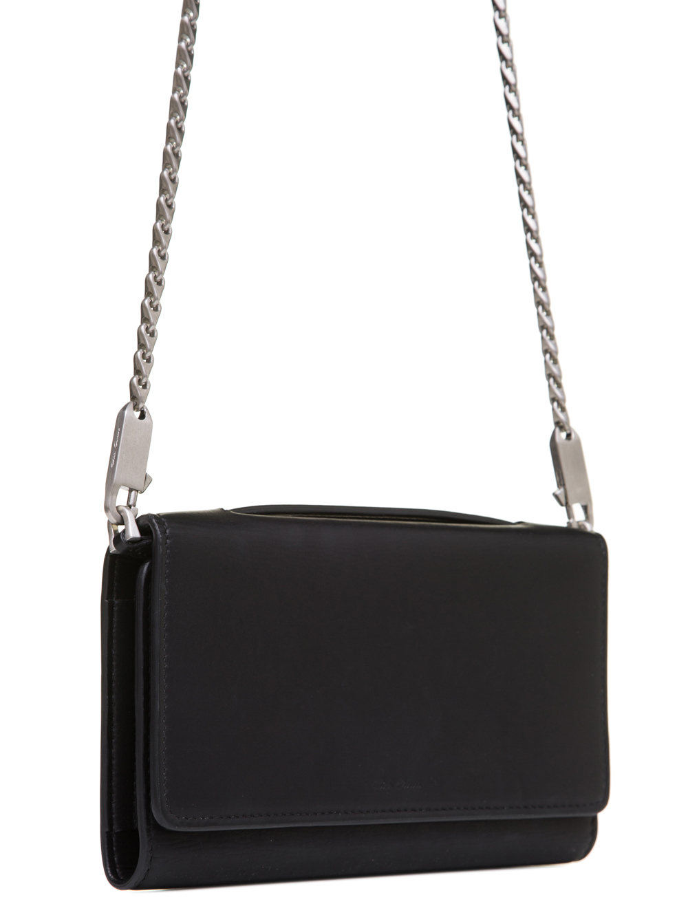 RICK OWENS SS19 BABEL PURSE WALLET IN BLACK BABY CALF LEATHER