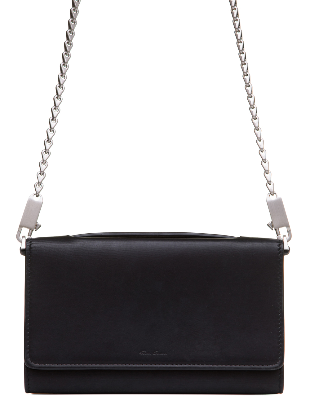 RICK OWENS SS19 BABEL PURSE WALLET IN BLACK BABY CALF LEATHER