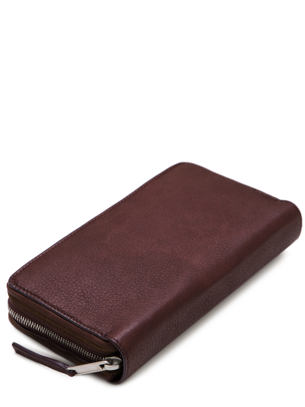 RICK OWENS SS19 BABEL CONTINENTAL WALLET IN BLOOD BROWN CALF LEATHER