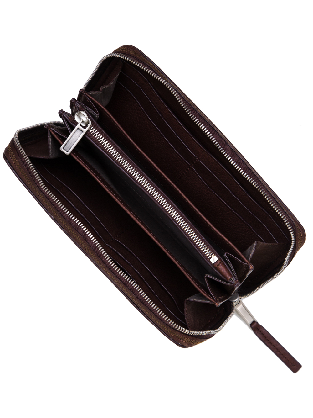 RICK OWENS SS19 BABEL CONTINENTAL WALLET IN BLOOD BROWN CALF LEATHER