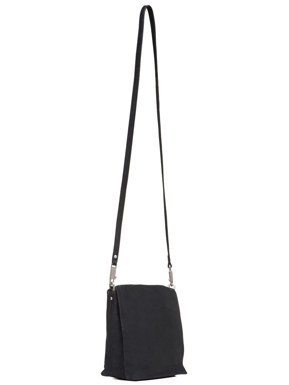 RICK OWENS SS19 BABEL SMALL FLAP ADRI BAG IN BLACK