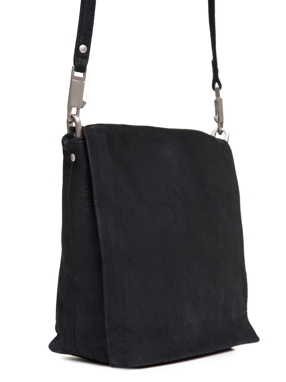 RICK OWENS SS19 BABEL SMALL FLAP ADRI BAG IN BLACK