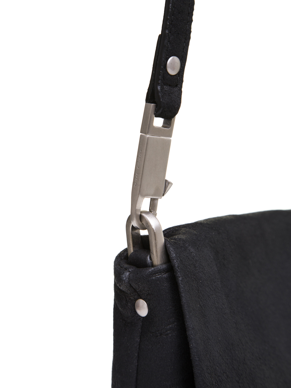 RICK OWENS SS19 BABEL SMALL FLAP ADRI BAG IN BLACK