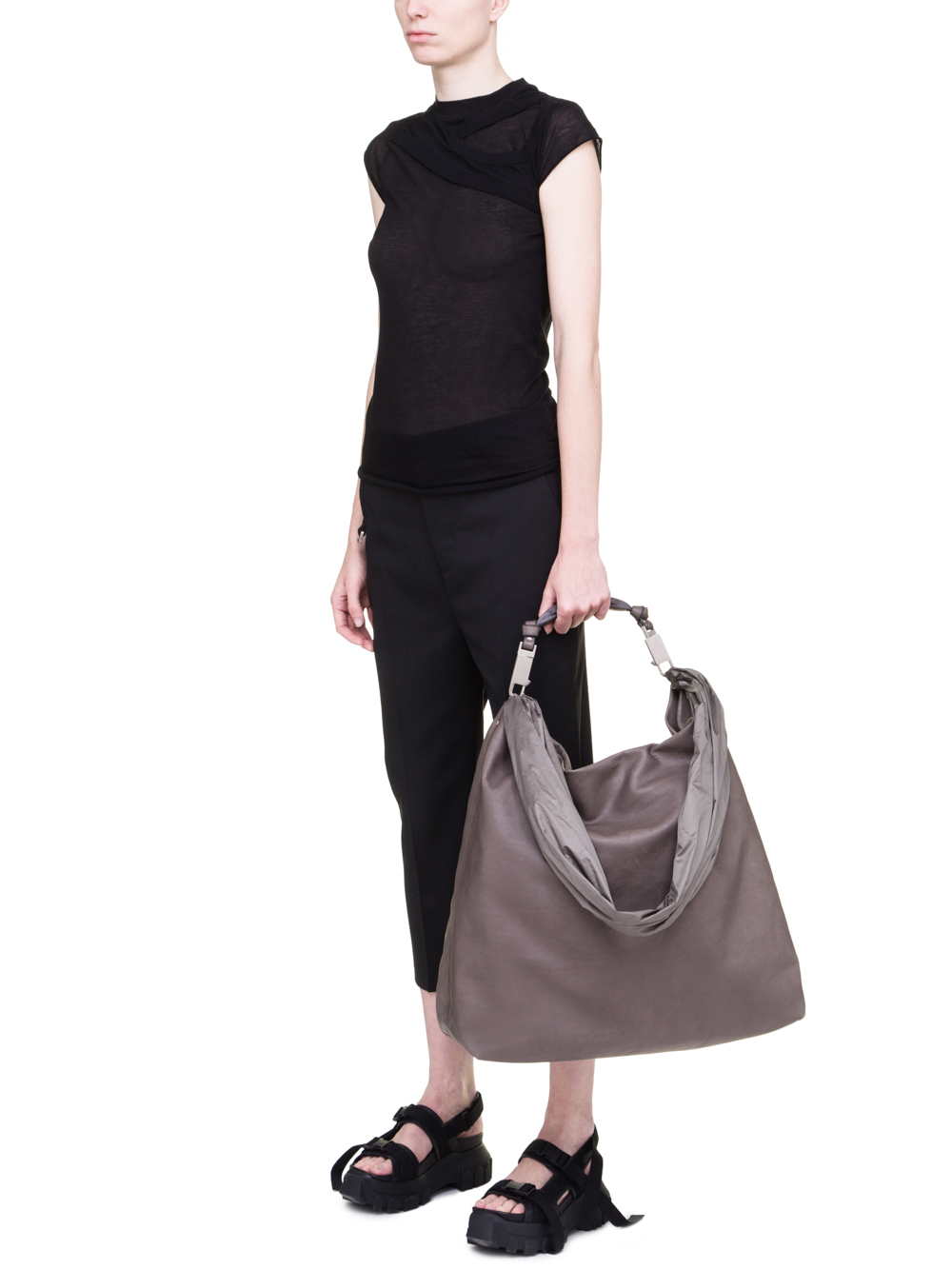 BAG IN DUST GREY CALF LEATHER