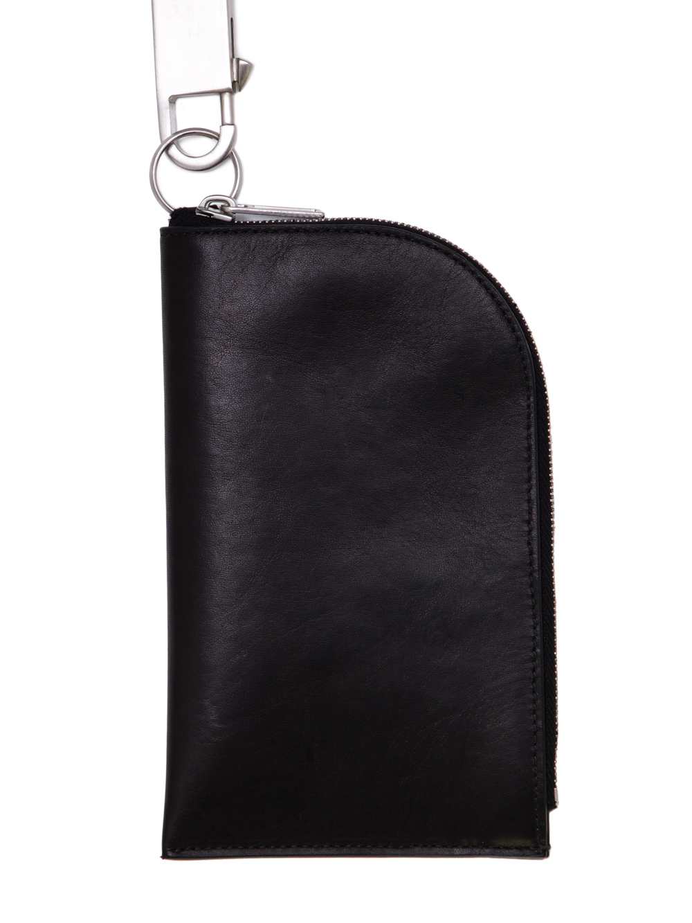 RICK OWENS SS19 BABEL CLASSIC NECKWALLET IN BLACK LEATHER