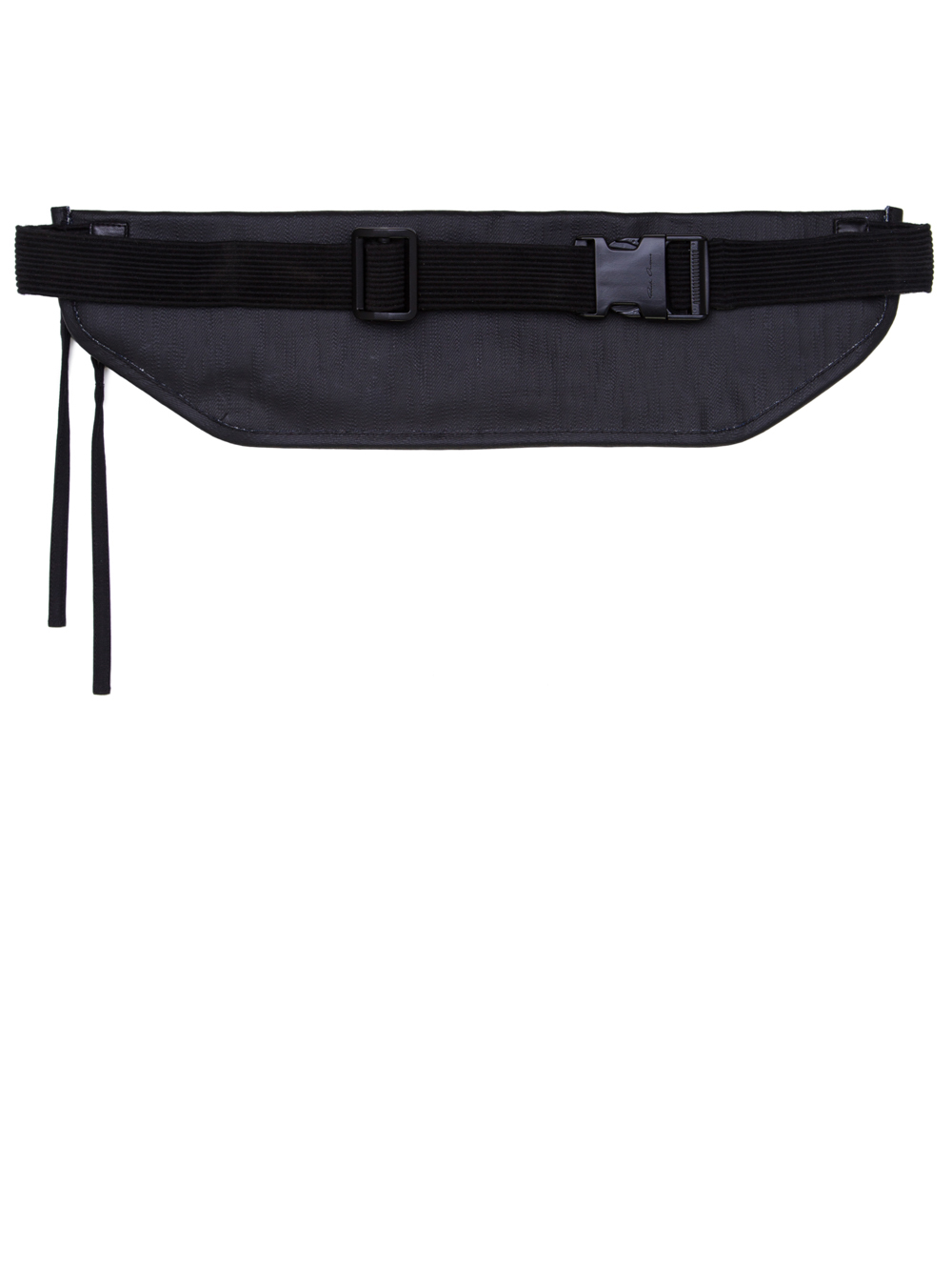 RICK OWENS SS19 BABEL MONEY BELT IN BLACK MATT DENIM
