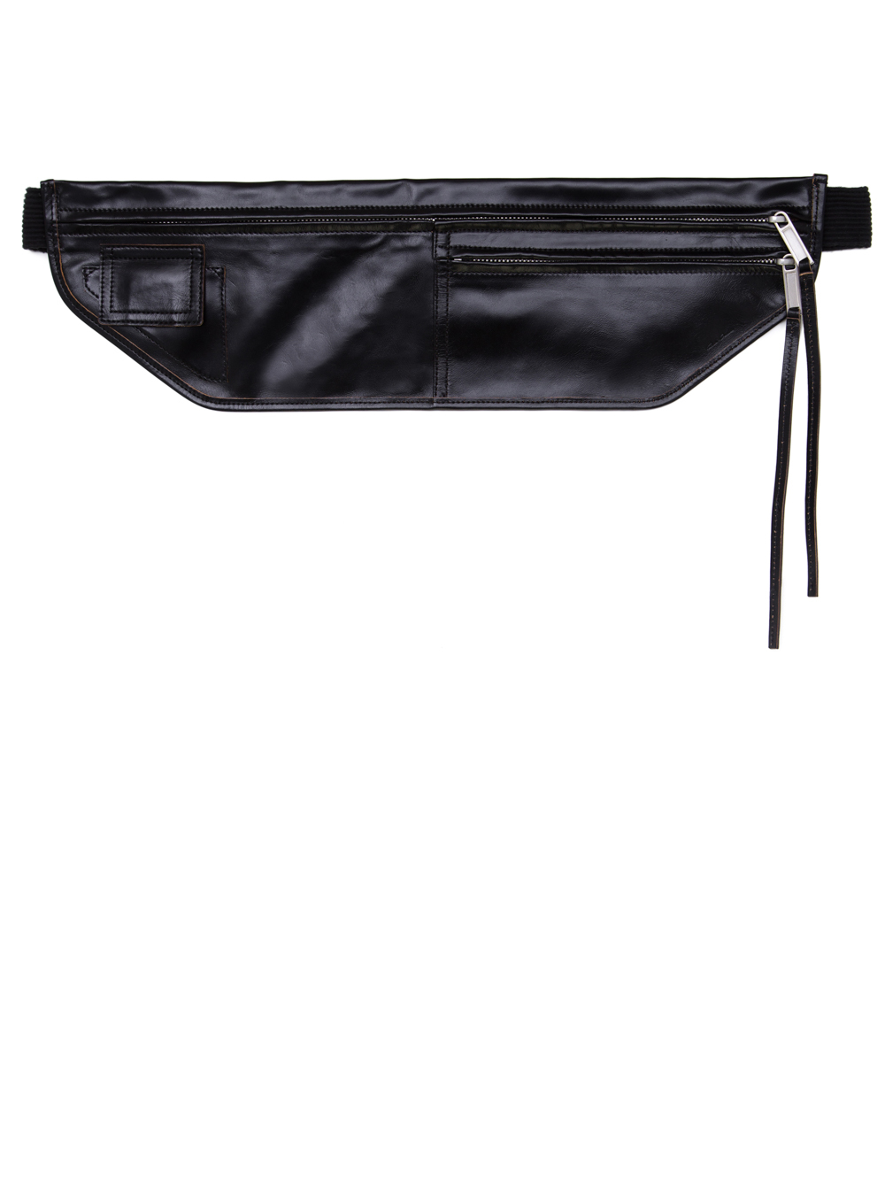 RICK OWENS SS19 BABEL MONEY BELT IN BLACK LEATHER