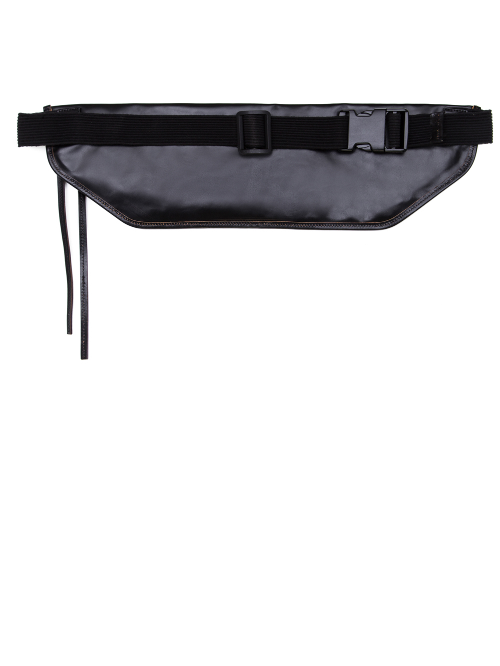 RICK OWENS SS19 BABEL MONEY BELT IN BLACK LEATHER