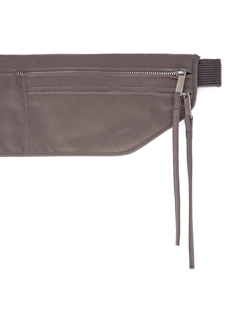 RICK OWENS SS19 BABEL MONEY BELT IN DUST GREY SILK CREPE