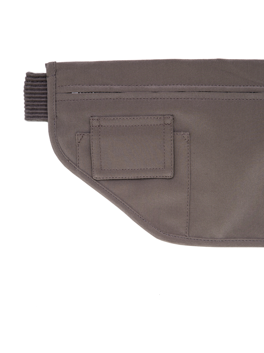 RICK OWENS SS19 BABEL MONEY BELT IN DUST GREY SILK CREPE