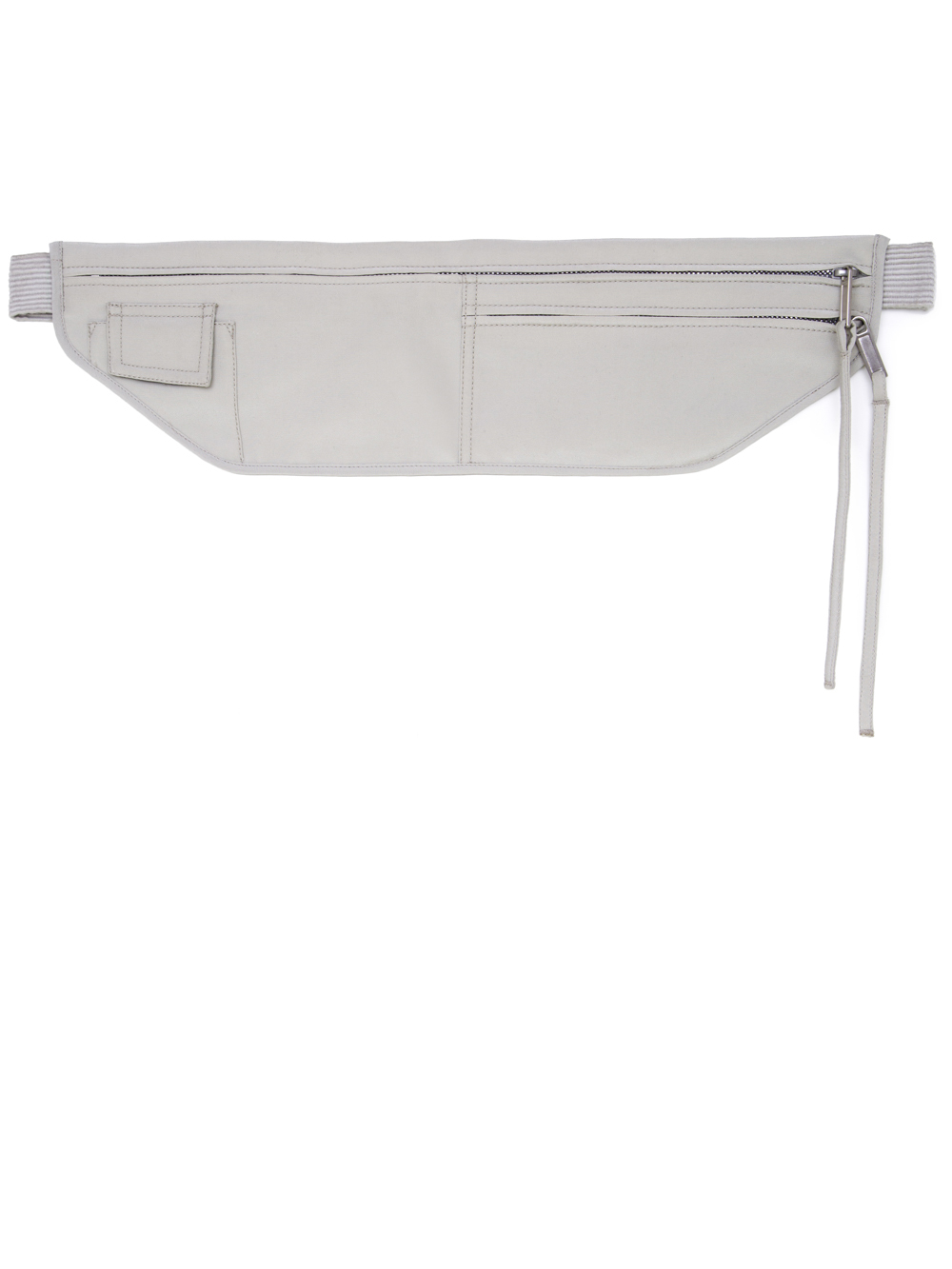 RICK OWENS SS19 BABEL MONEY BELT OYSTER LIGHT GREY SILK
