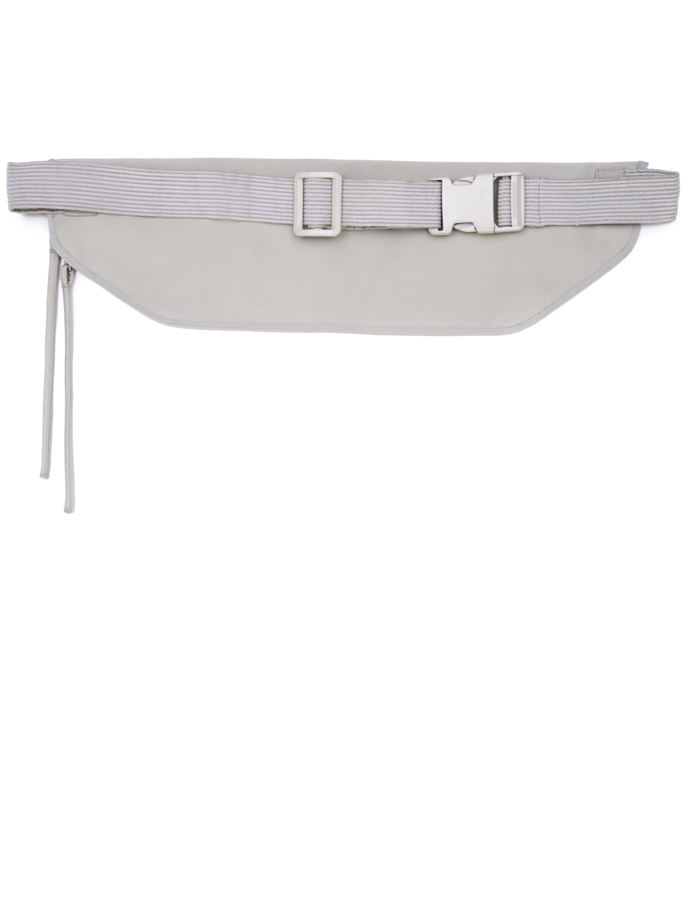 RICK OWENS SS19 BABEL MONEY BELT OYSTER LIGHT GREY SILK