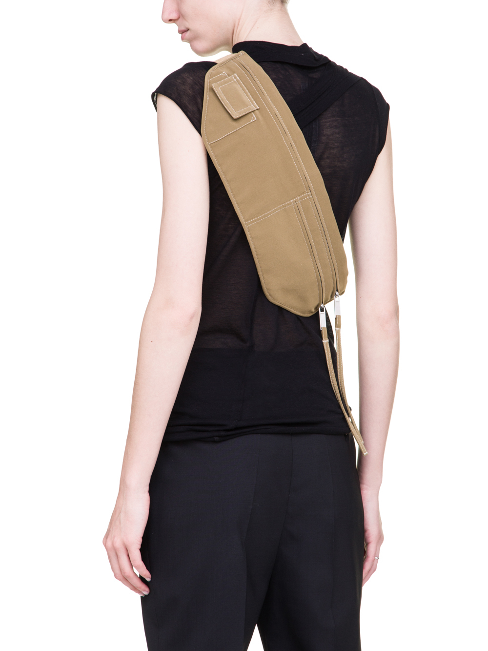 RICK OWENS SS19 BABEL MONEY BELT IN MUSTARD GREEN