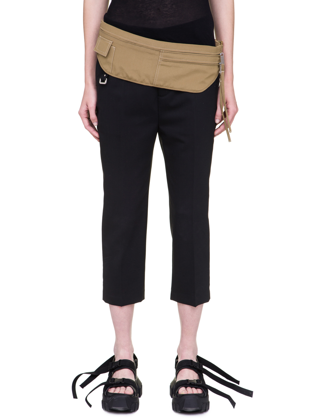 RICK OWENS SS19 BABEL MONEY BELT IN MUSTARD GREEN
