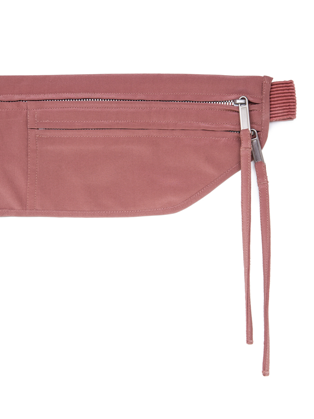 RICK OWENS SS19 BABEL MONEY BELT IN CYCLAMEN PINK SILK