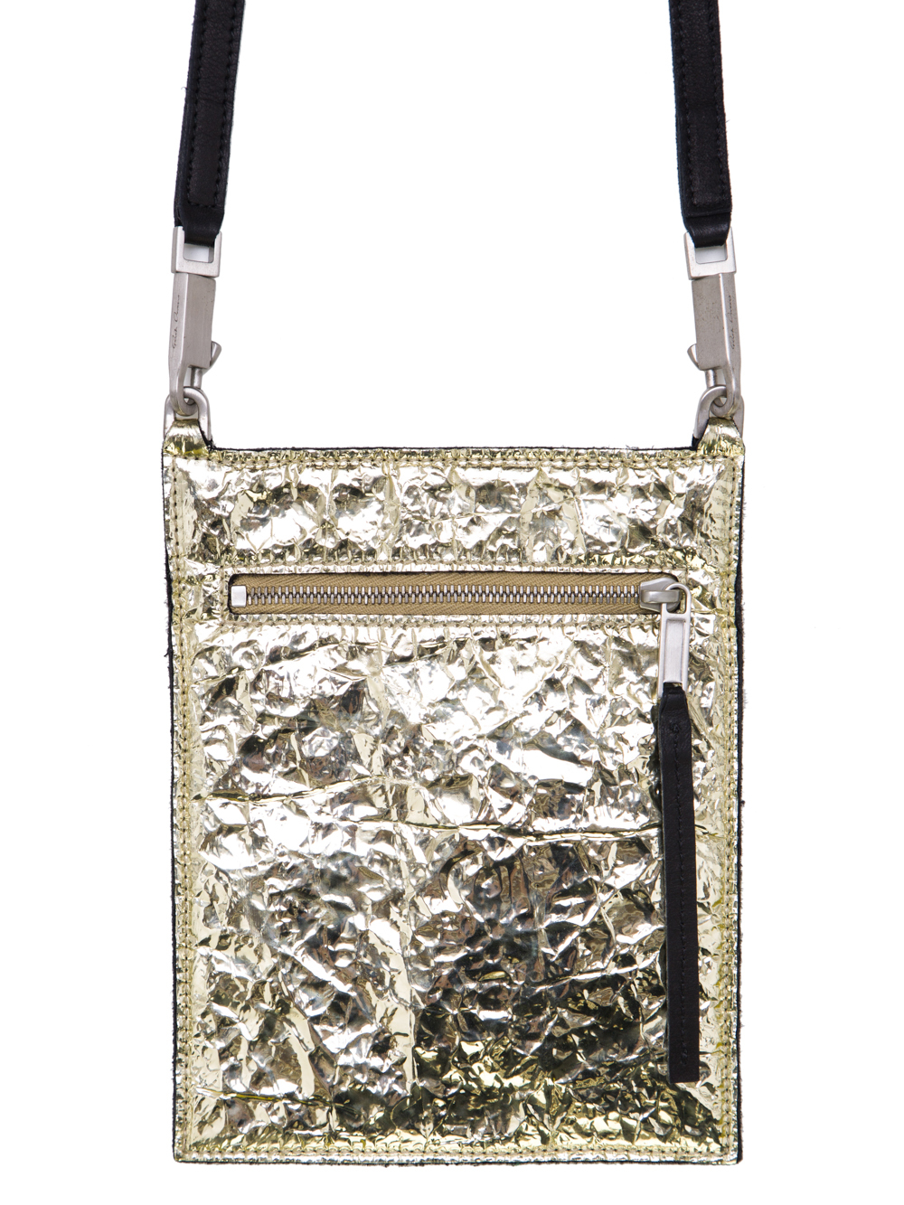 RICK OWENS SS19 BABEL SECURITY POCKET IN GOLD LEATHER