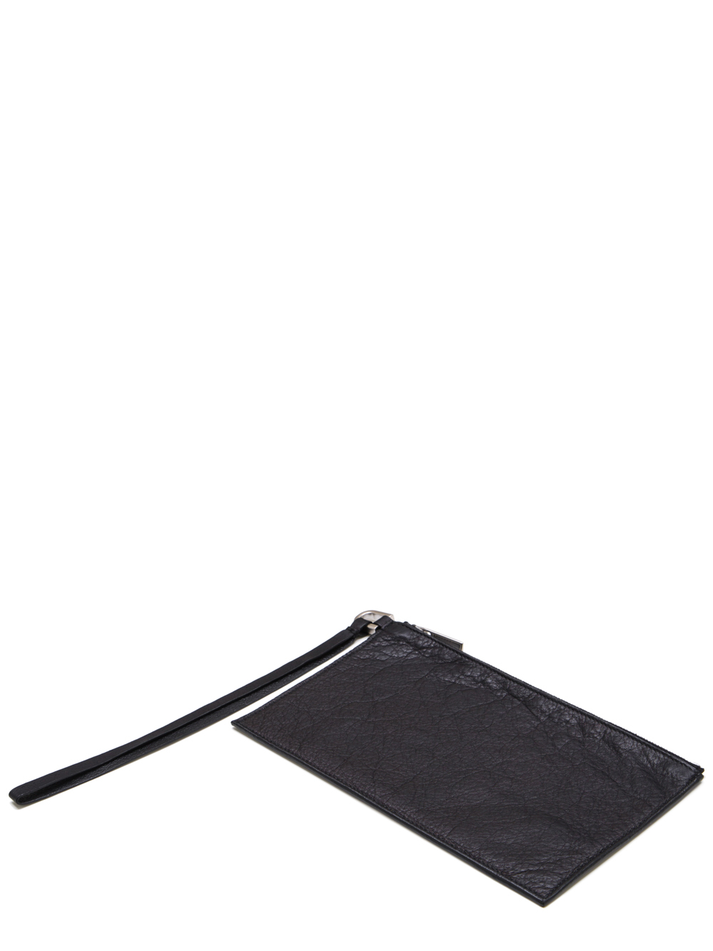 RICK OWENS SS19 BABEL LOOSE POCKET IN BLACK LEATHER