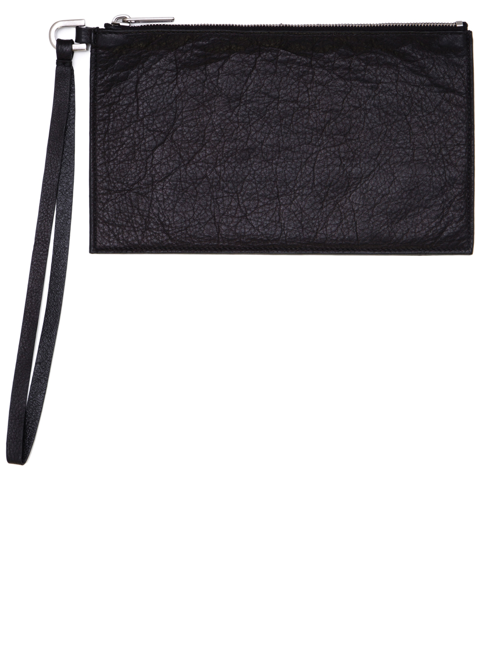 RICK OWENS SS19 BABEL LOOSE POCKET IN BLACK LEATHER