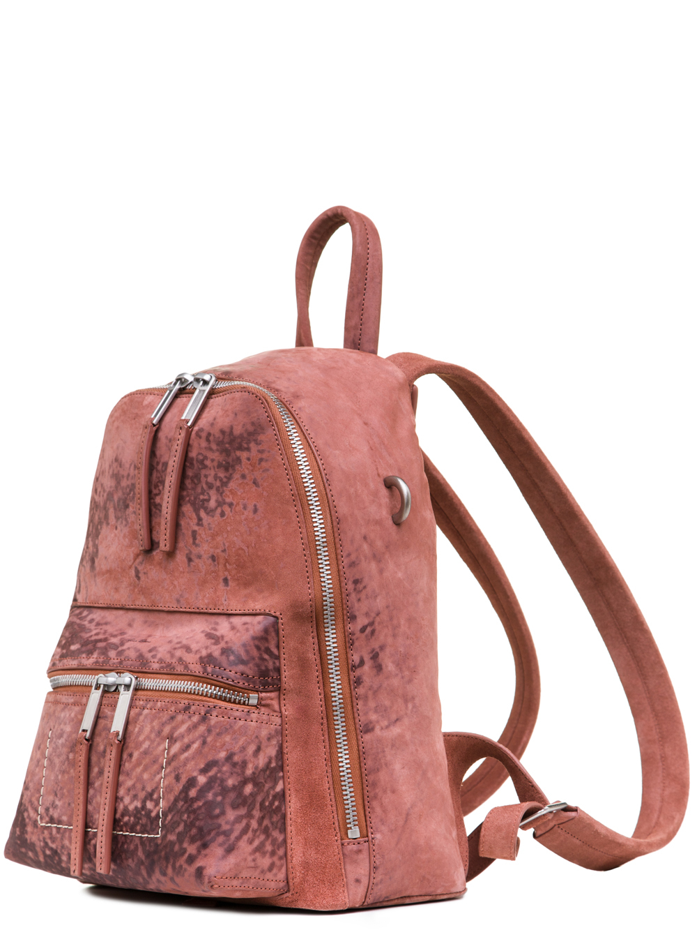 RICK OWENS SS19 BABEL MINI BACKPACK IN CYCLAMEN PINK VEGETAL TANNED HORSE LEATHER