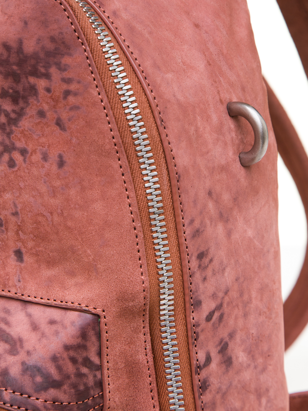 RICK OWENS SS19 BABEL MINI BACKPACK IN CYCLAMEN PINK VEGETAL TANNED HORSE LEATHER
