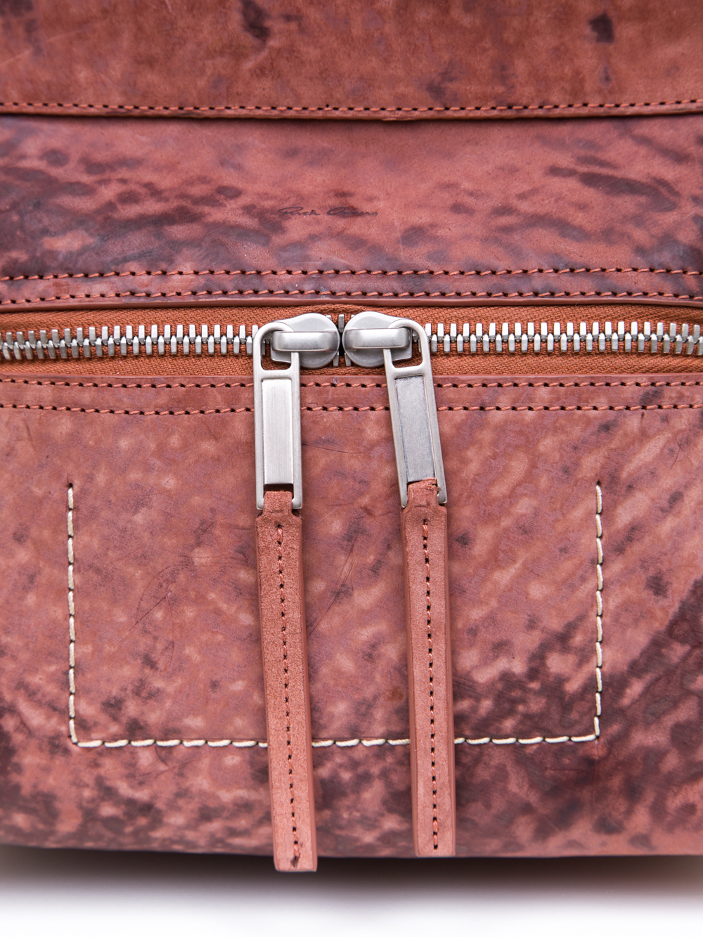 RICK OWENS SS19 BABEL MINI BACKPACK IN CYCLAMEN PINK VEGETAL TANNED HORSE LEATHER