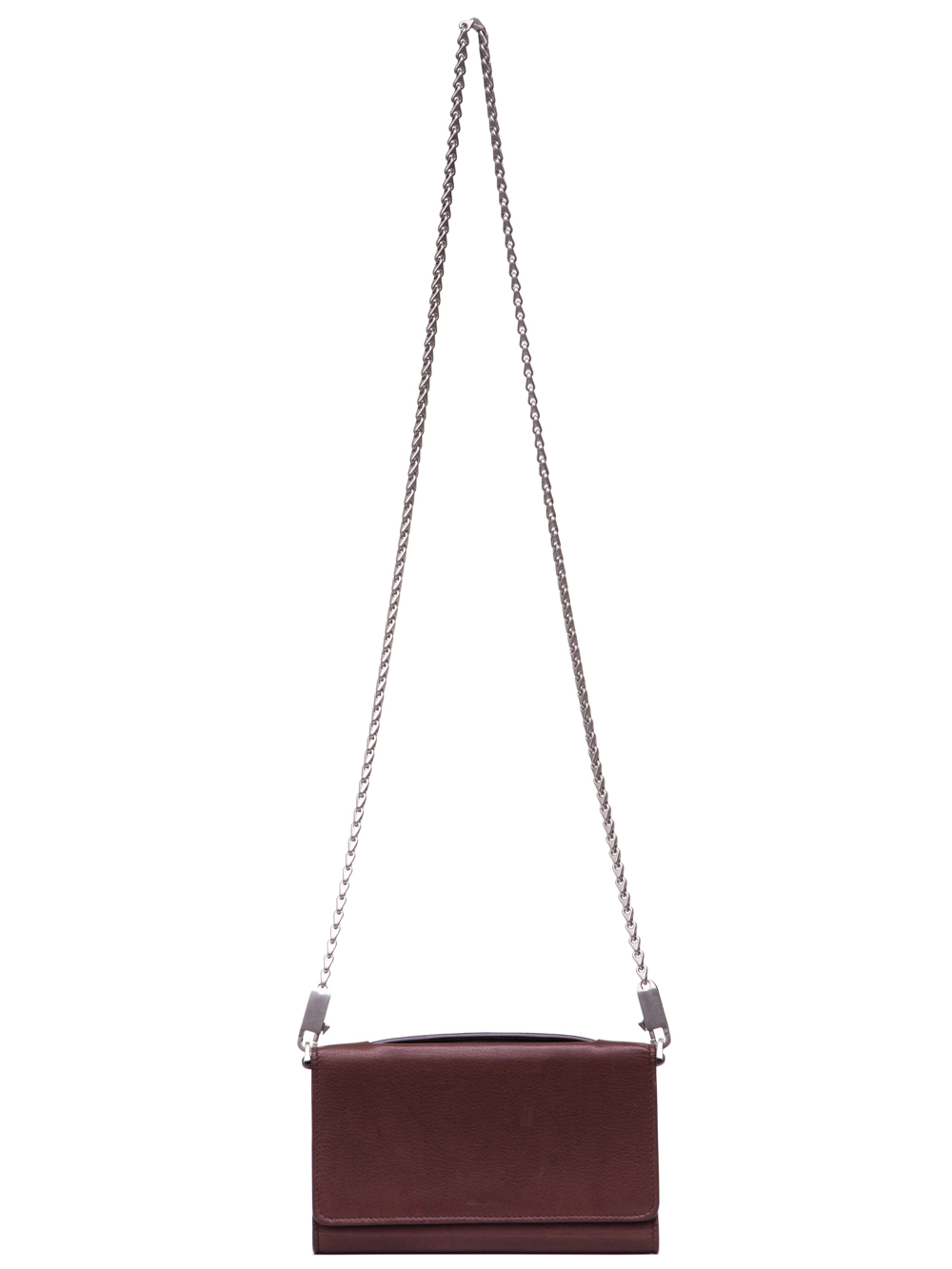 RICK OWENS SS19 BABEL PURSE WALLET IN BLOOD BROWN CALF LEATHER