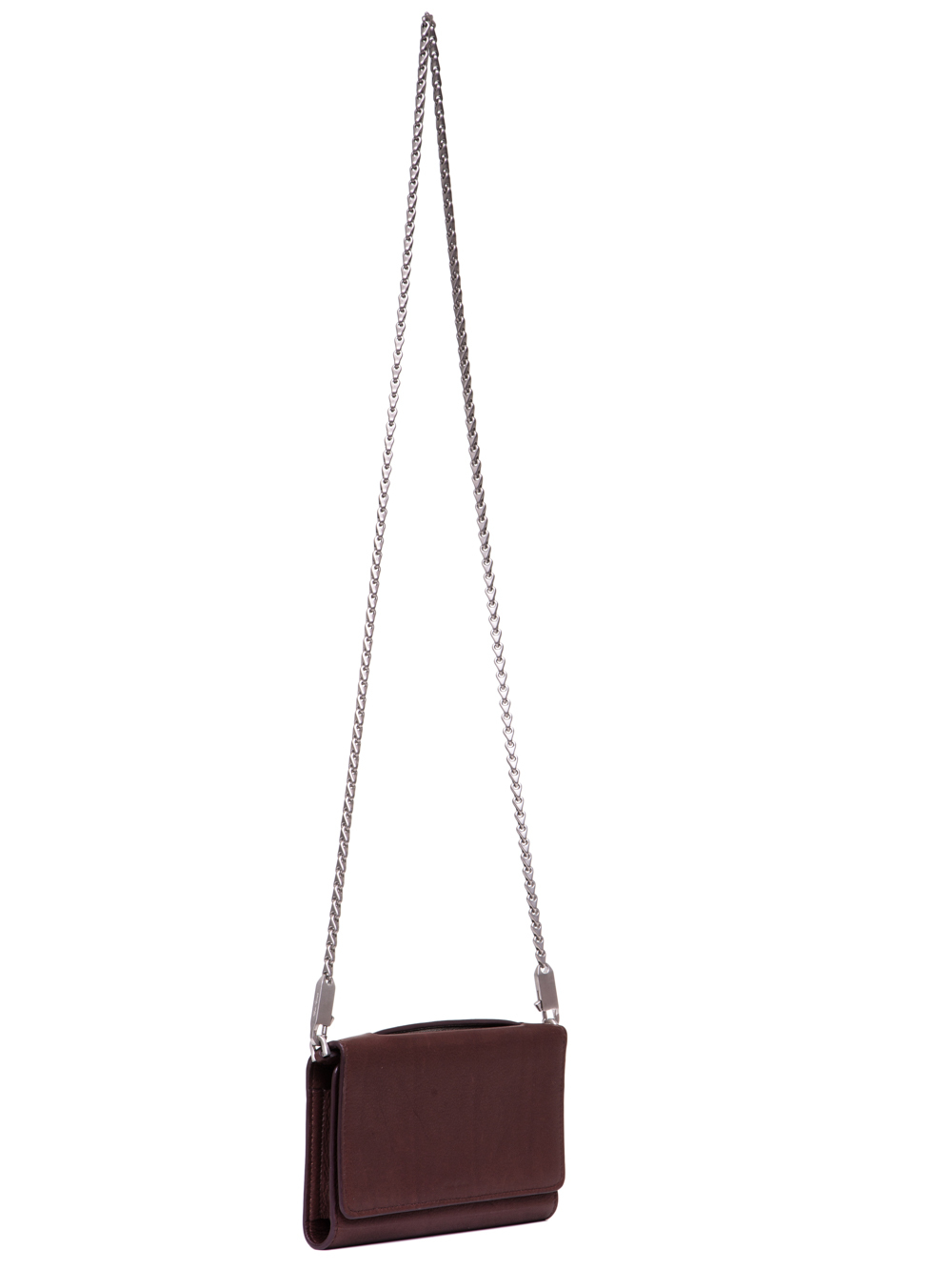 RICK OWENS SS19 BABEL PURSE WALLET IN BLOOD BROWN CALF LEATHER