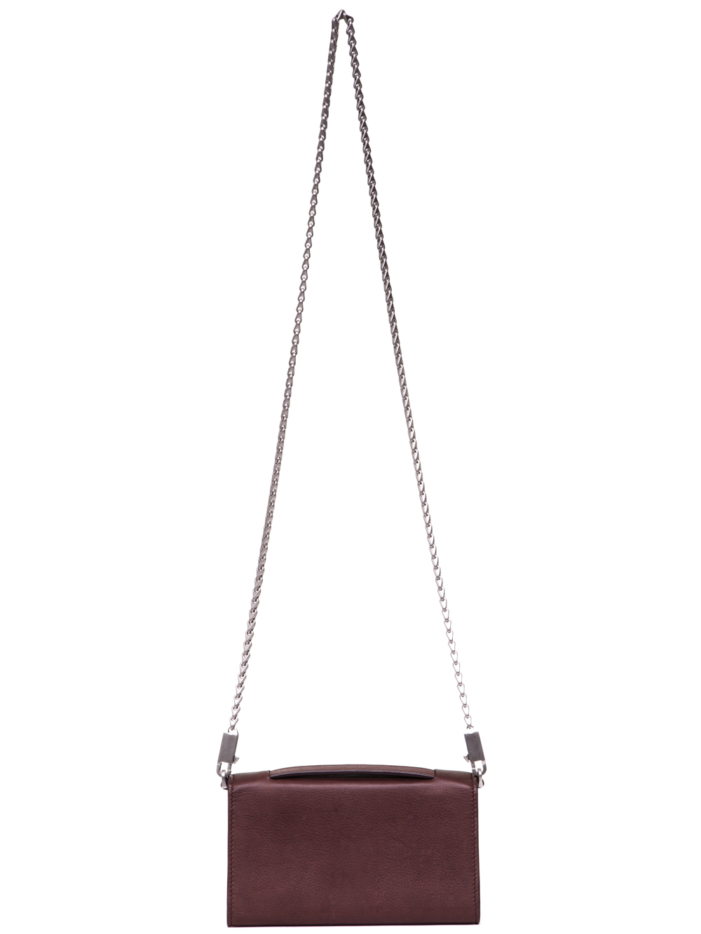 RICK OWENS SS19 BABEL PURSE WALLET IN BLOOD BROWN CALF LEATHER