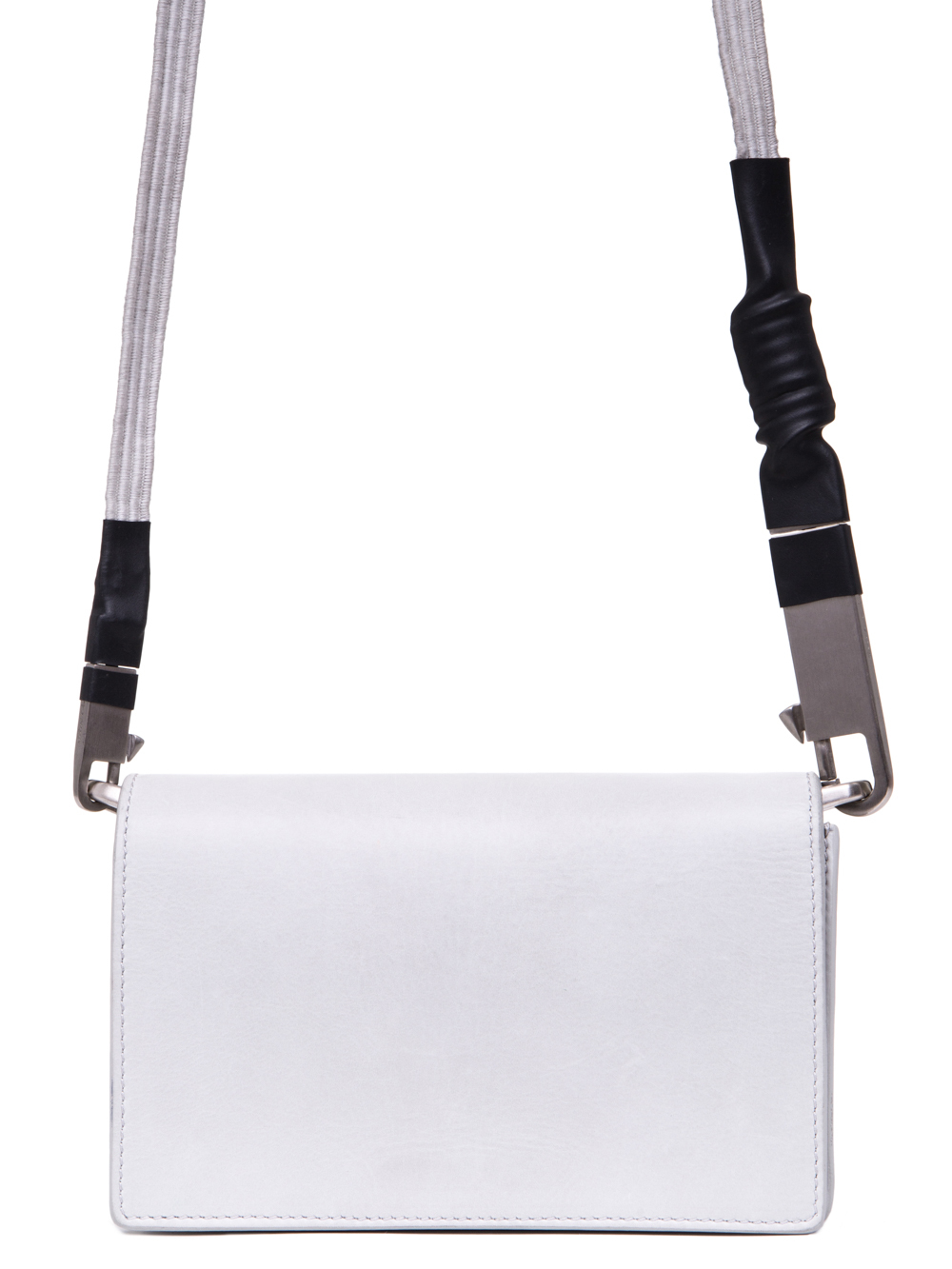 RICK OWENS SS19 BABEL LUNCH BAG IN OYSTER LIGHT GREY BABY CALF LEATHER