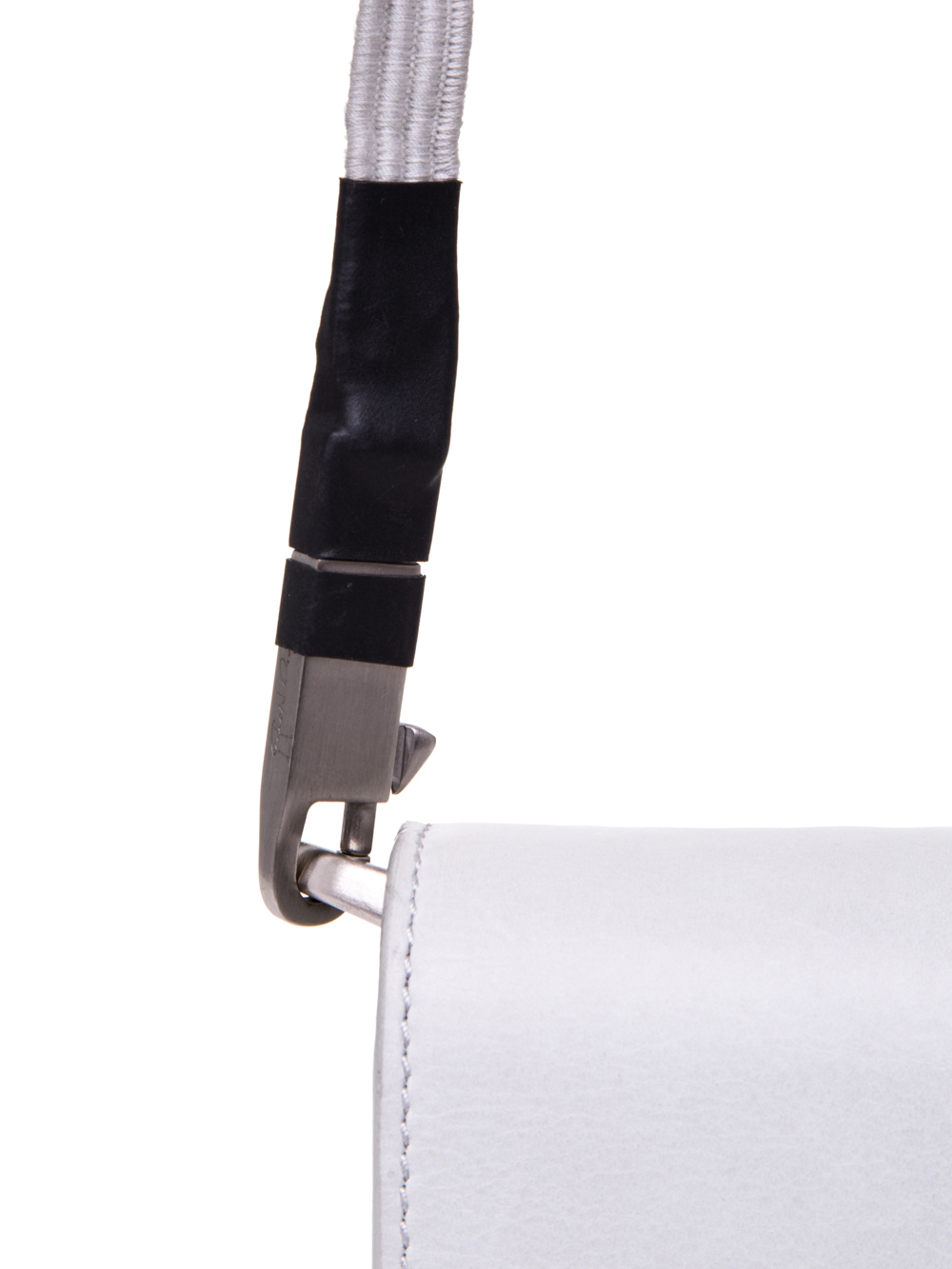 RICK OWENS SS19 BABEL LUNCH BAG IN OYSTER LIGHT GREY BABY CALF LEATHER
