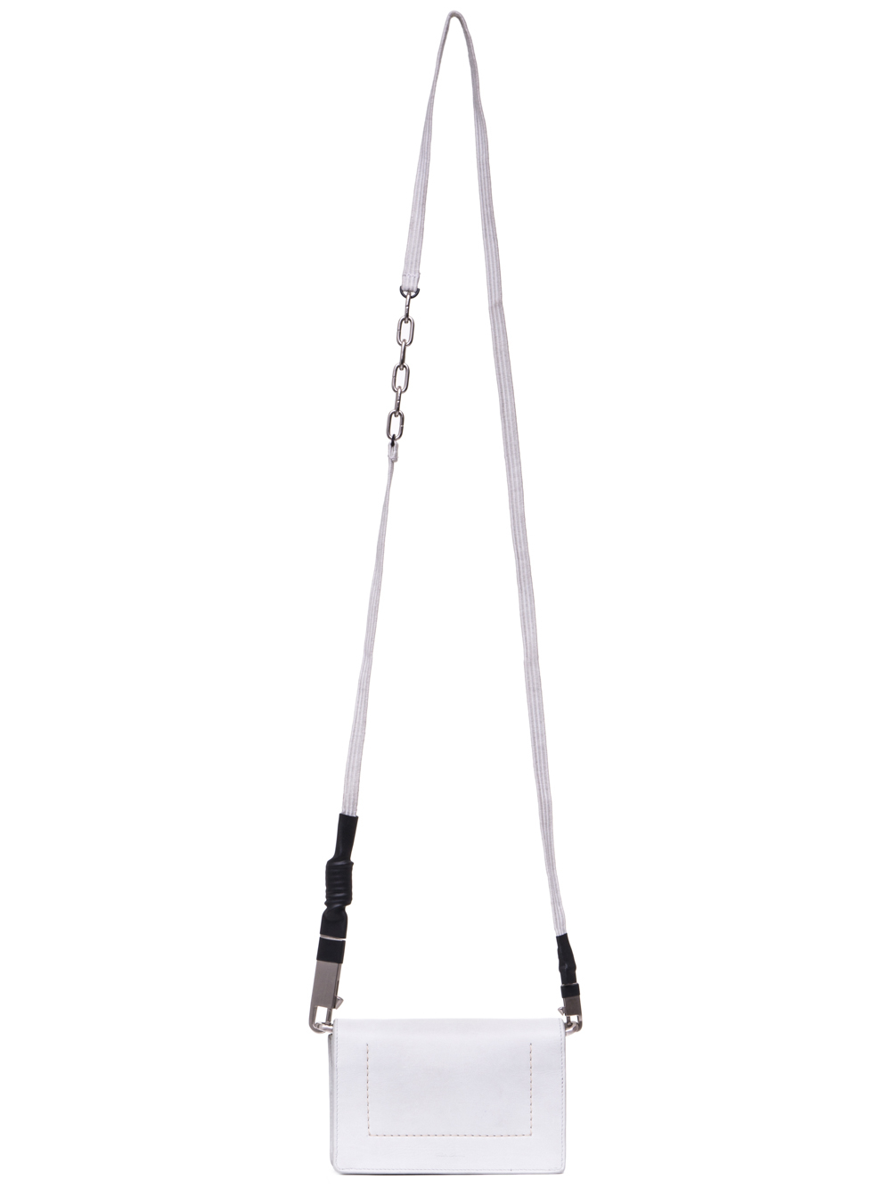RICK OWENS SS19 BABEL LUNCH BAG IN OYSTER LIGHT GREY BABY CALF LEATHER