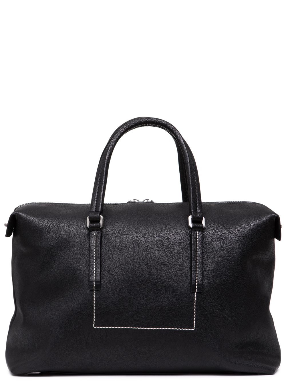 RICK OWENS SS19 BABEL DAY BAG IN BLACK VEGETAL TANNED HORSE LEATHER