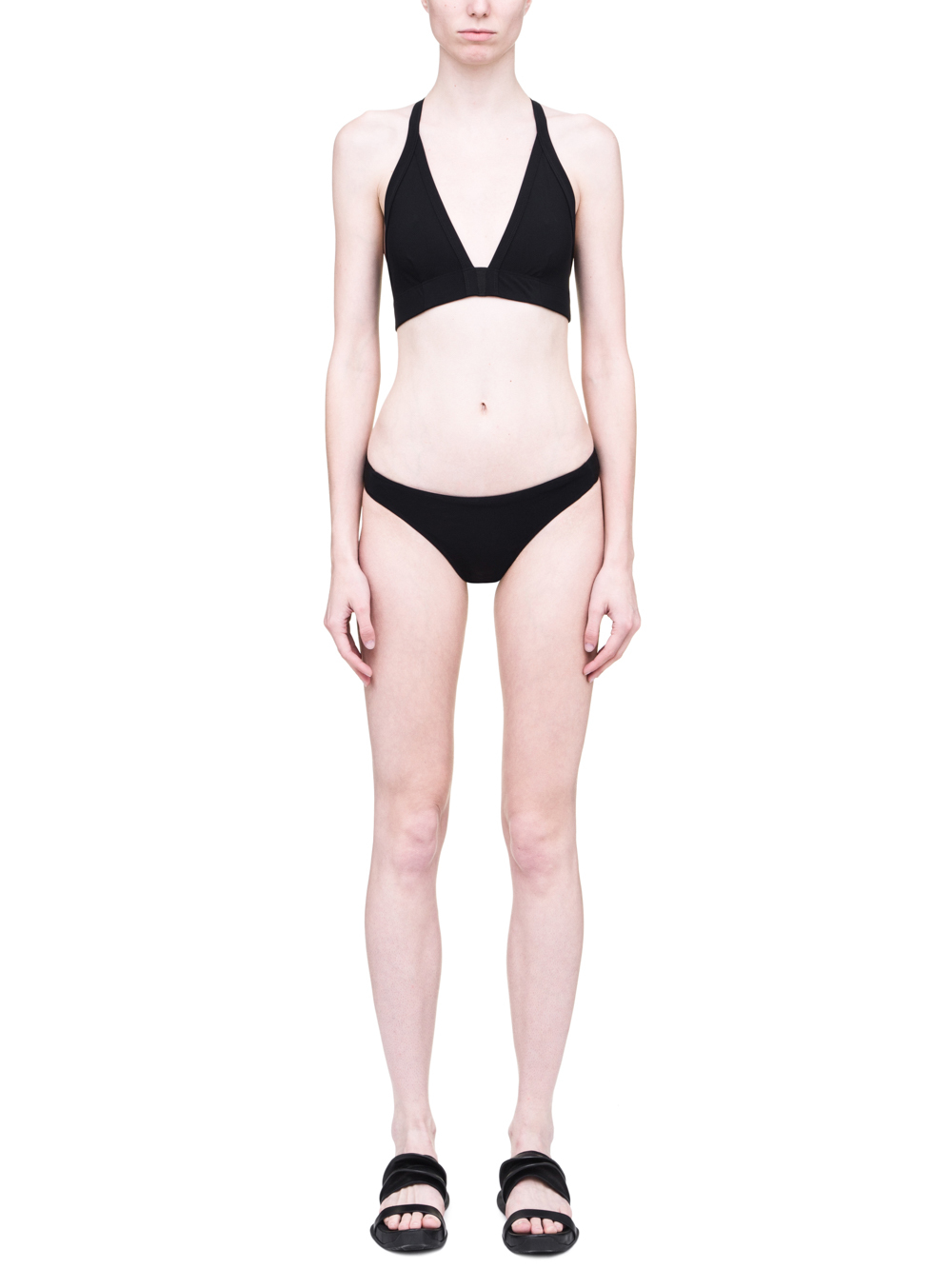RICK OWENS SS19 BABEL BIKINI TOP IN BLACK