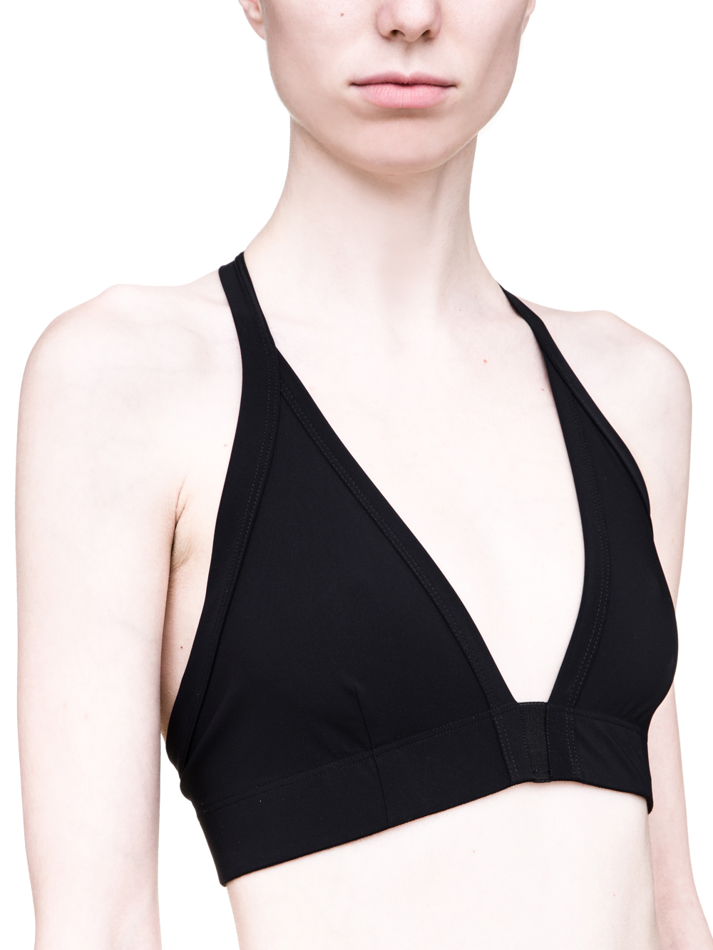 RICK OWENS SS19 BABEL BIKINI TOP IN BLACK