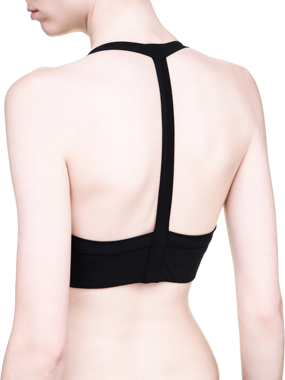 RICK OWENS SS19 BABEL BIKINI TOP IN BLACK