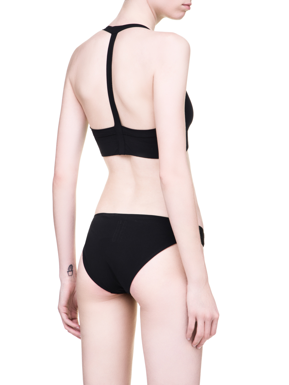 RICK OWENS SS19 BABEL BIKINI TOP IN BLACK