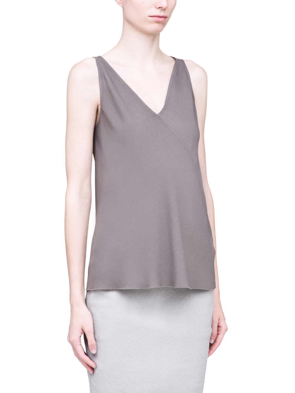 RICK OWENS SS19 BABEL KINGA TOP IN DUST GREY CADY