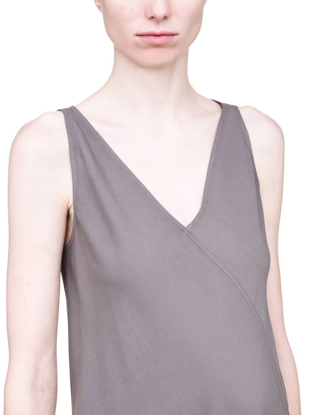 RICK OWENS SS19 BABEL KINGA TOP IN DUST GREY CADY