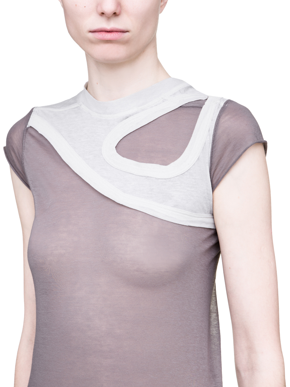 RICK OWENS SS19 BABEL ONE AND ONE QUARTER TEE IN DUST GREY LIGHT COTTON