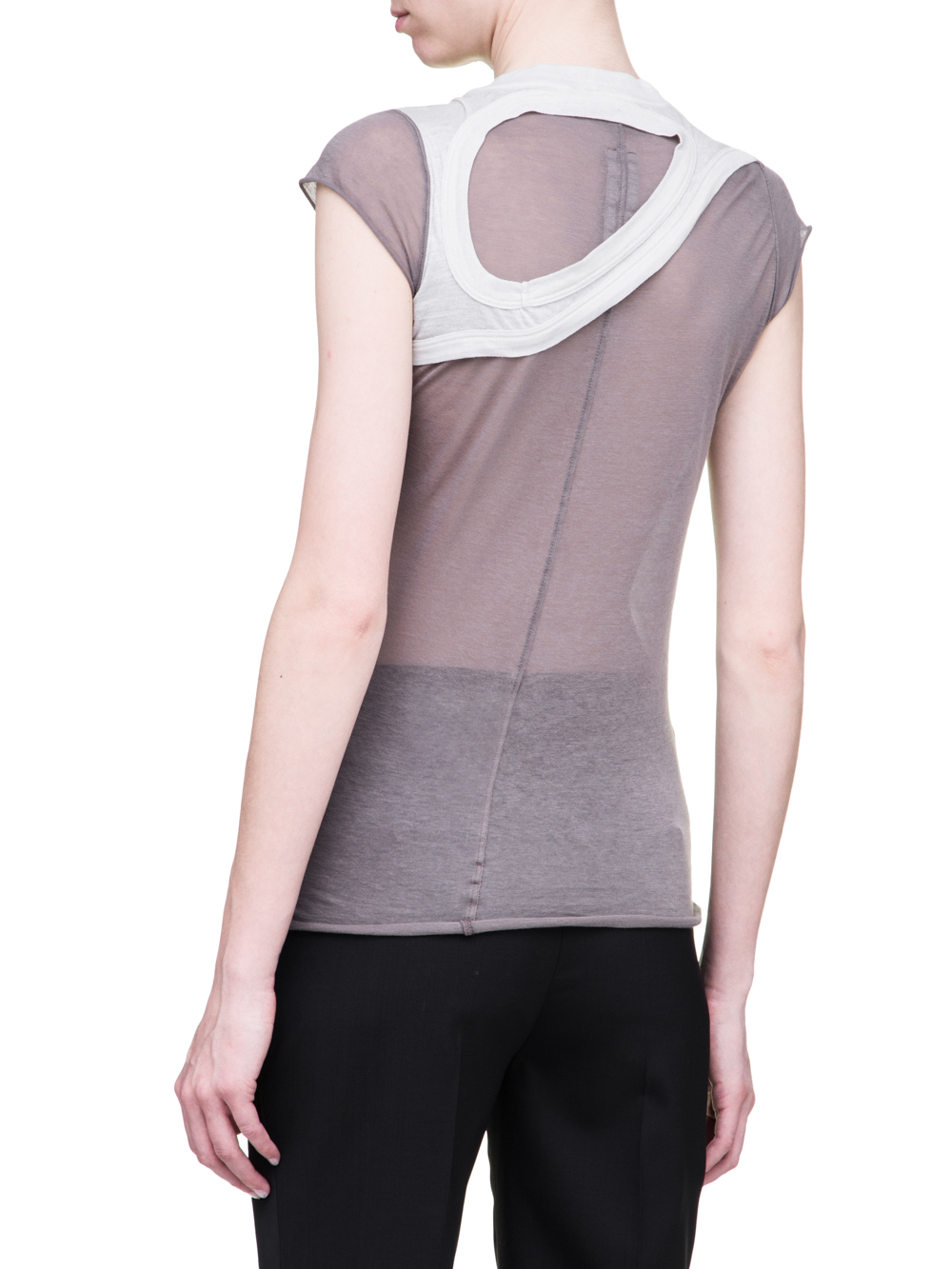 RICK OWENS SS19 BABEL ONE AND ONE QUARTER TEE IN DUST GREY LIGHT COTTON