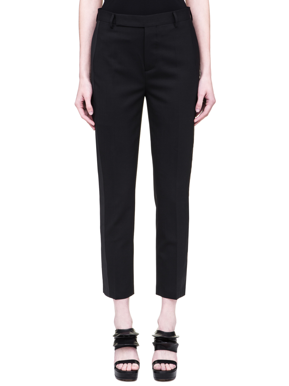 RICK OWENS SS19 BABEL AUSTIN PANTS IN BLACK WOOL