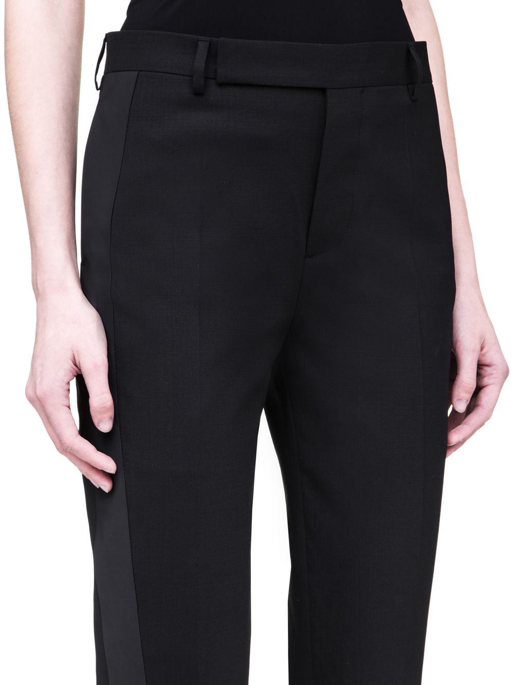 RICK OWENS SS19 BABEL AUSTIN PANTS IN BLACK WOOL