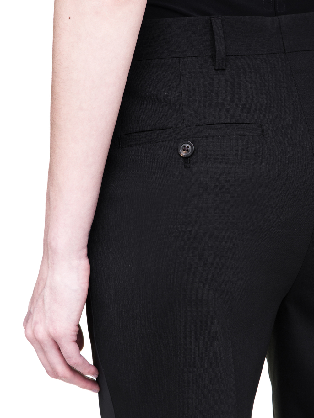 RICK OWENS SS19 BABEL AUSTIN PANTS IN BLACK WOOL