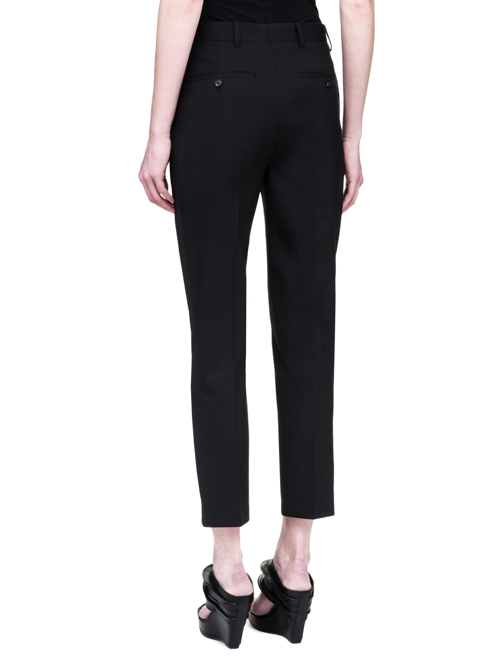 RICK OWENS SS19 BABEL AUSTIN PANTS IN BLACK WOOL