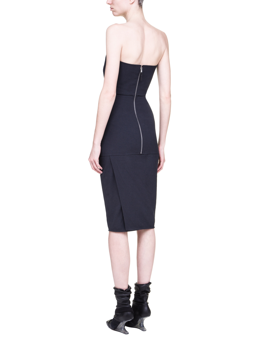 RICK OWENS SS19 BABEL BUSTIER DRESS IN BLUEJAY BLUE