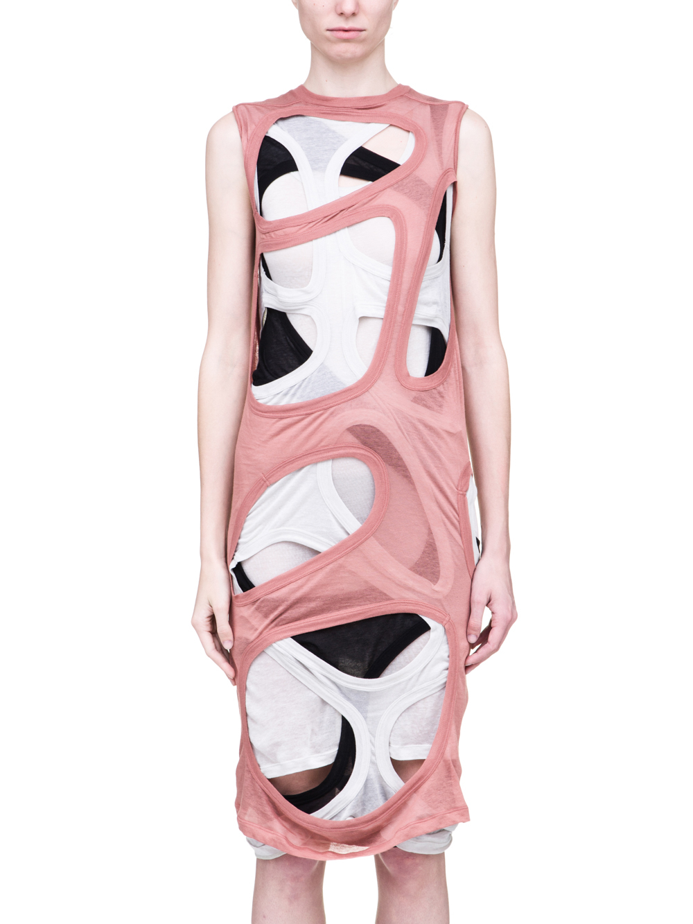 RICK OWENS SS19 BABEL MEGA MEMBRANE DRESS IN LIGHT COTTON