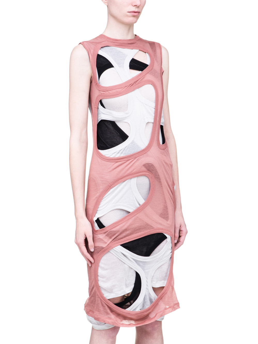 RICK OWENS SS19 BABEL MEGA MEMBRANE DRESS IN LIGHT COTTON